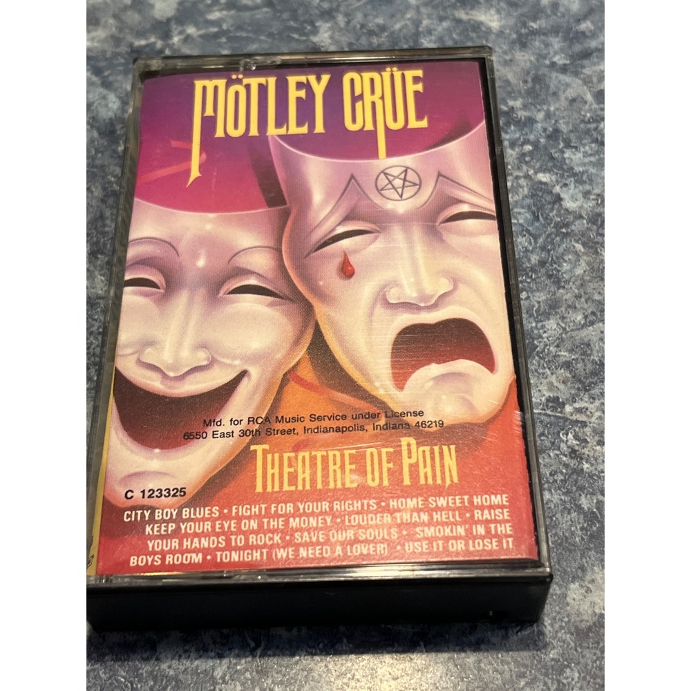 Motley Crue Theatre of Pain Cassette Tape 1985 RCA Music Service C 123325